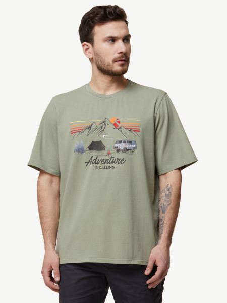 Футболка BASK HERITAGE (Мужской; 50; Серо-Зеленый)